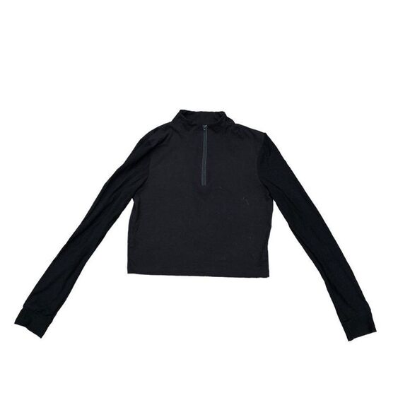 7. Feathers Boutique Long Sleeve Cropped Zip Up Top Medium - Picture 2 of 7